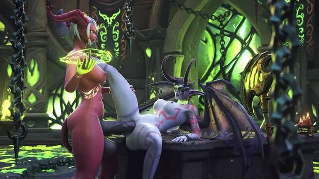(Sound)Draenei&Blood Elf(Demon Hunter) futanari on female [World of Warcraft, Wow;Porn;Dickgirl;R34;Sex;Blender;порно;фута] - 365-porno-video.com